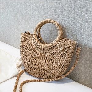 Stylish Natural Straw Handbag